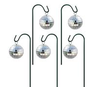 Picchetto per piante - 5 pezzi impermeabile mini specchio vaso, paletti da giardino, palla da discoteca | per fioriera, patio, prato, passerella, casa, sentiero, interno ed esterno, vaso floreale