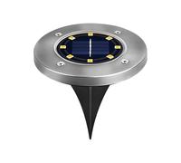 Picchetto solare LED inossidabile 1 W, 3 pezzi, ideale per illuminare giardini e sentieri notturni.