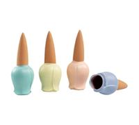 Picchi di irrigazione in terracotta, annaffiatoio in terracotta per piante,4X abbeveratoio automatico naturale a forma di - Picchi decorativi per irrigazione automatica, abbeveratoi da giardino