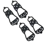 Picchi universali non slip 2 coppie picchi per scarpe con 8 crampi in borchie scrollette di ghiaccio trazione neve per camminare, correre su ghiaccio e impugnature da neve m per le scarpe