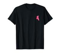 Picchio Minimalista Rosso Rosa Cuore Donne Ragazze Maglietta