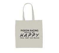 Piccione da Corsa Makes Me Happy,You Not So Much - Tote IN Tela - Sport Uno Loft