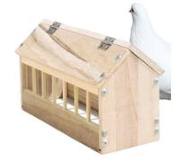 Piccione Feeder, Bird Food Dispenser, Bird Accessories, Ampia Capacity Trough, Sturdy Wooden House Design, Best for Backyard, Garden, and Outdoor Poultry Feeding, 15,75 x 5,12 x 5,51 in