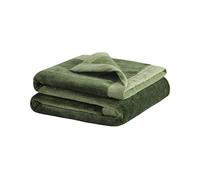 PiccoCasa Coperta per cani lavabile, in pile, morbida e calda, per animali domestici, in flanella, colore verde felce, 60 cm x 80 cm