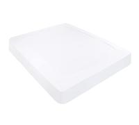 PiccoCasa Copertura a molle in tessuto elasticizzato avvolgente su 4 lati, senza pieghe, per la casa, coprimaterasso elastico per materassi fino a 35,6 cm, bianco king size