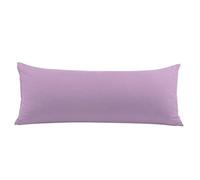 PiccoCasa Federa per cuscino per il corpo con chiusura a cerniera, federa per cuscino in microfibra spazzolata serie 1800, morbide federe lunghe per cuscini per il corpo lavanda, 50 x 140 cm/ 4,6ft.