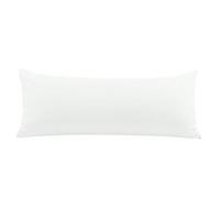 PiccoCasa Federa per cuscino per il corpo con chiusura a cerniera, federa per cuscino in microfibra spazzolata serie 1800, morbide federe lunghe per cuscini per il corpo, bianco neve, 50 x 120 cm.