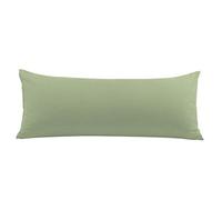 PiccoCasa Federa per cuscino per il corpo con chiusura a cerniera, federa per cuscino in microfibra spazzolata serie 1800, morbide federe lunghe per cuscini per il corpo Sage 50 x 150 cm/ 5ft.