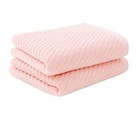 PiccoCasa Set di 2 asciugamani rosa a costine, per bagno, 30 x 29 cm, 100% cotone, morbidi e assorbenti, morbidi, ad asciugatura rapida, per hotel, spa, asciugamano viso