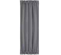 PiccoCasa Tenda oscurante per porte francesi - Tenda oscurante per porte con fermatende - 1 pannello grigio L25 x L72