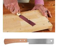 Piccola a mano, 30,5 cm, con denti bifacciali, manico in legno, piatta, accurata lavorazione del legno per uso domestico, strumento di taglio per il taglio del giardino
