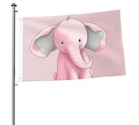 Piccola bandiera a forma di elefante, 6 x 90 cm, stampa su entrambi i lati, bandiere da giardino, bandiera da cortile per esterni, bandiere per vacanze, striscione regalo con occhielli per sfondo