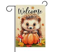 Piccola bandiera Autumn Hedgehogs Pumpkins Mushrooms Maple Leaves