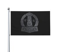 Piccola Bandiera Da Cortile 90X150Cm Norse Mythology Viking Hammer Rune Bandierine Decorazione Bandieras Pirati Per Decorazione Domestica, Giardino, La Fattoria All'Aperto