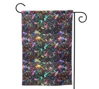 Piccola bandiera da giardino colorata con stampa standard su entrambi i lati verticale bandiera da cortile di benvenuto 31 x 45 cm decorazione esterna
