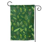 Piccola bandiera da giardino con foglie di erbe aromatiche stampa su entrambi i lati verticale bandiera da cortile di benvenuto 31 x 45 cm decorazione esterna
