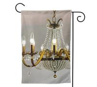 Piccola bandiera da giardino con stampa lampadario a sfera su entrambi i lati verticale bandiera da cortile di benvenuto 31 x 45 cm decorazione esterna