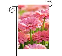 Piccola bandiera Gerbera Daisies Pink Green Flower Field Spring Summer