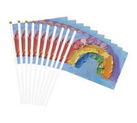Piccola bandiera leggera con stampa arcobaleno su entrambi i lati, per feste, parate, decorazioni per la casa, celebrazioni