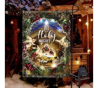 Piccola bandiera Nativity Holy Night Christmas Solar Lighted Flag Bandiera