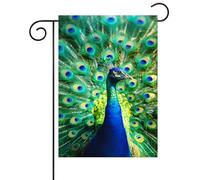 Piccola bandiera Peacock Vibrant Colorful Feathers Spring Summer Wildlife