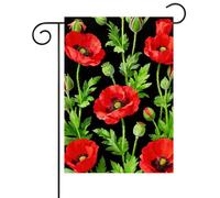 Piccola bandiera Red Flowers Plant Leaves Spring Summer Flower Bandiera