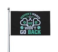 Piccola Bandieras Da Giardino 90X150Cm Women'S March We Won'T Go Back Bandierine Poliestere Bandiera Da Cortile Per Cortile, Barca, Feste