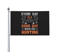 Piccola Bandieras Pirati 90X150Cm Every Day Is A Good Day When You Hunting Bandiera Da Cortile Poliestere Bandiera Personalizzata Per Barca, La Fattoria All'Aperto, Feste