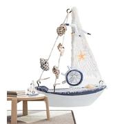 Piccola barca a vela, modellazione di mini barca a vela, ornamento fatto a