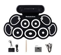 Piccola batteria elettronica pratica Drum Pad Silicone Texture Musica Creazione Strumento adatto per viaggi e concerti all'aperto