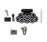 Piccola batteria elettronica pratica Drum Pad Silicone Texture Musica Creazione Strumento adatto per viaggi e concerti all'aperto