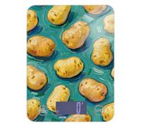 Piccola bilancia da cucina impermeabile per patate verdi, 5 kg/5 g, con 4 unità per arrostire i pasti, preparare il sapone (batterie non incluse)