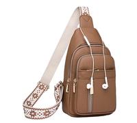 Piccola borsa a imbracatura - zaino con laterale compatto, pacchetto unisex giornaliero | Area della custodia 'utilità frontale con cerniere in esecuzione liscia, forma di design casual elegante,