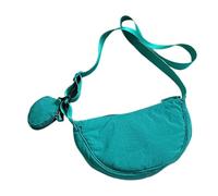 Piccola borsa a mezza luna regolabile compatta in nylon borsa a tracolla