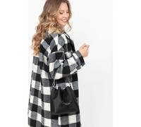Piccola borsa a secchiello in pelle PUR & ÉLÉMENT Nero TU