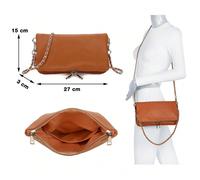 Piccola borsa a tracolla anti-furto per donna - Nero/Giallo/Fucsia/Argento/Rosso/Blu Navy/Oro/Rosa/Marrone/Bianco/Arancione/Beige/Kaki ✅Borsa a mano con catena antifurto trasformabile in borsa a traco
