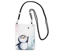 Piccola borsa a tracolla Carry A Mobile Phone Bag Diagonally I Love Penguins mini borsa a tracolla portafoglio portafoglio per smartphone