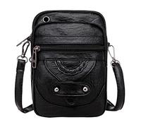 Piccola borsa a tracolla da donna borsa a tracolla da donna borsa a tracolla in pelle borsa a tracolla per uomo, Nero , Taglia unica