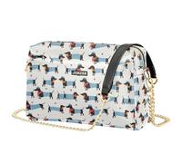 Piccola borsa a tracolla da donna in pelle vegana bassotto cani borse da donna con cerniera borse a mano a tracolla