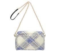 Piccola borsa a tracolla da donna in pelle vegana casual borsa a tracolla impermeabile borsa a tracolla per viaggi design moderno scozzese