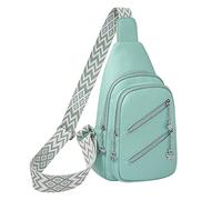Piccola borsa a tracolla da donna, in pelle vegana, con tracolla larga per chitarra, impermeabile, alla moda, con porta di ricarica USB e foro per auricolari, per viaggi, shopping, escursionismo