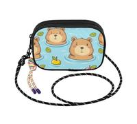 Piccola borsa a tracolla da donna per cellulare, borsa a tracolla blu Capybara, borsa a tracolla casual con tracolla regolabile da donna