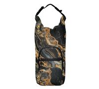 Piccola borsa a tracolla in marmo nero oro senza cuciture con porta bottiglia d'acqua funzionale portabottiglie per andare in bicicletta escursionismo portabottiglie d'acqua, adatta a bottiglie da 590