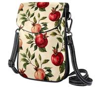 Piccola borsa a tracolla in pelle da donna, con zampe, cuori rossi, casual, borsa a tracolla con tracolla regolabile, per shopping, escursionismo, uso quotidiano, Melograno, Taglia unica