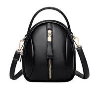 Piccola borsa a tracolla in pelle per donne Lady Girl sopra la borsa a tracolla, Nero , Taglia unica