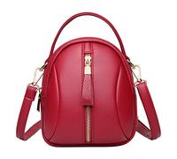 Piccola borsa a tracolla in pelle per donne Lady Girl sopra la borsa a tracolla, Rosso, Taglia unica