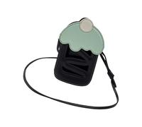 Piccola borsa a tracolla in pelle per le donne mini telefoni cellulari borsa a tracolla mini borsa a tracolla con tracolla staccabile telefono, Nero , One Size