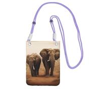 Piccola borsa a tracolla per le donne borsa del telefono cellulare mini portafoglio del telefono cellulare animali selvatici elefanti borsa del telefono cellulare