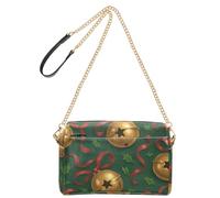 Piccola borsa a tracolla per le donne in pelle vegana borse quotidiane borsa a tracolla impermeabile senza cuciture motivo campane