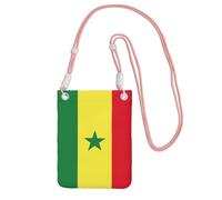 Piccola borsa a tracolla per telefono cellulare per le donne mini borsa a tracolla per telefono alla moda bandiera della stampa senegal